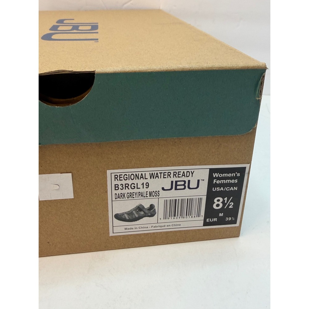 JBU Women's Regional Water Ready Casual Sneaker Dark Grey/Pale Moss 8.5M NWT/BOX - Picture 8 of 10